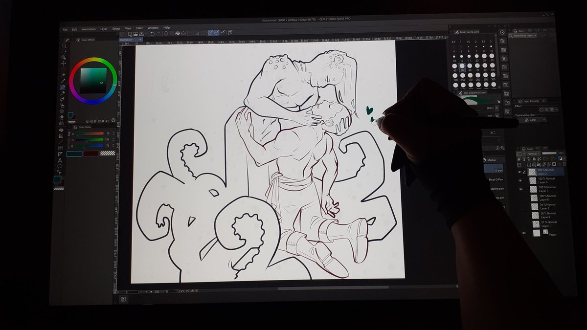 Felt inspired with some new art tools 🎨 #loveislove #mermay #sketch