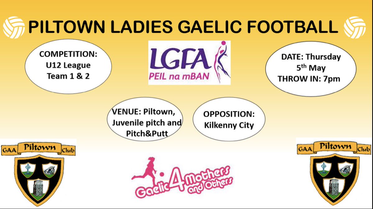 🏐U12 First around🏐 *Our two U12 teams will be playing at the same time on Thursday in Piltown*