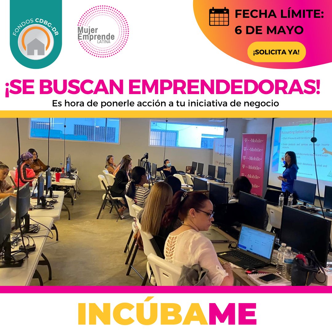 Sabías que cuando participas en IncúbaME recibes:
⭐Ayuda de expertos 
⭐Entrenamiento grupal 
⭐Clases especializadas con temas de negocio

💯incubame.org
⏰Fecha límite 6 de mayo

#incubame #incubadoradenegocios 
#QueremosinformarteCDBGDR
#capacitacionempresarial
