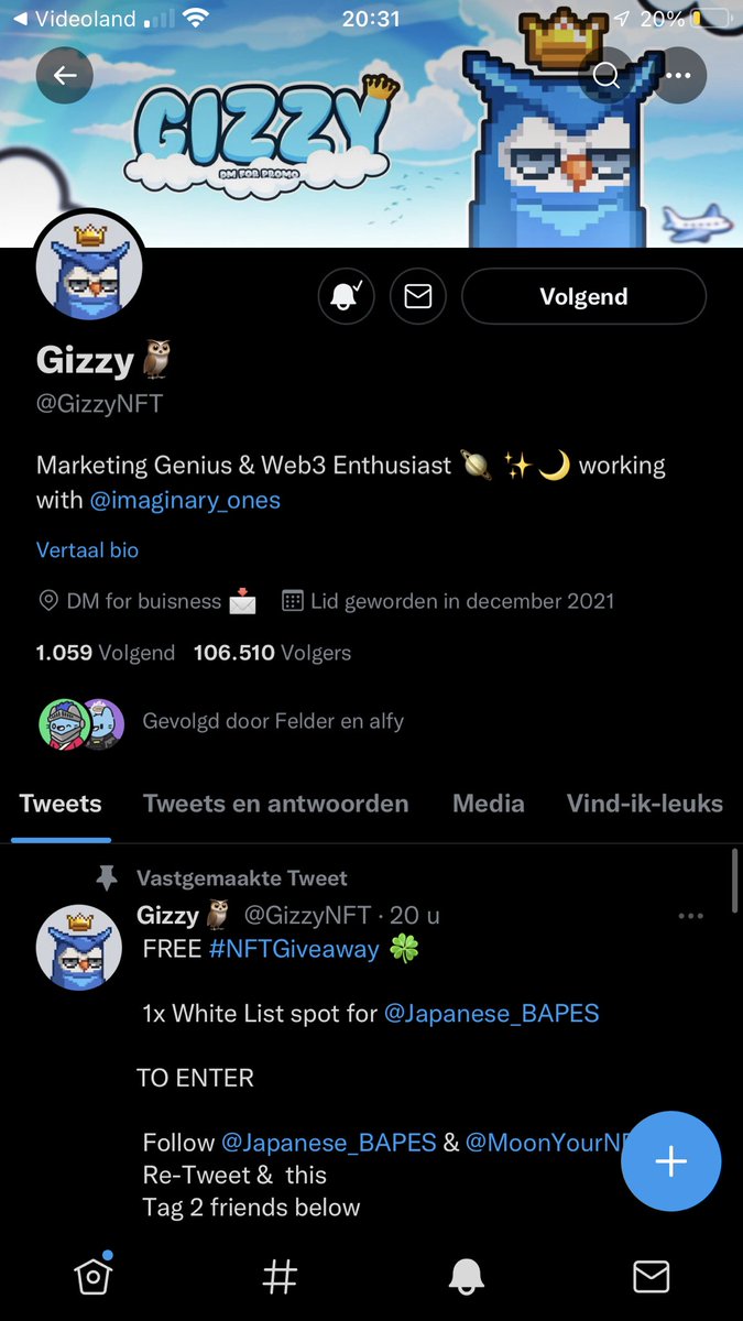 Marit3951's tweet photo. @GizzyNFT ✅🍀😍 https://t.co/tdSZC5Ltd2