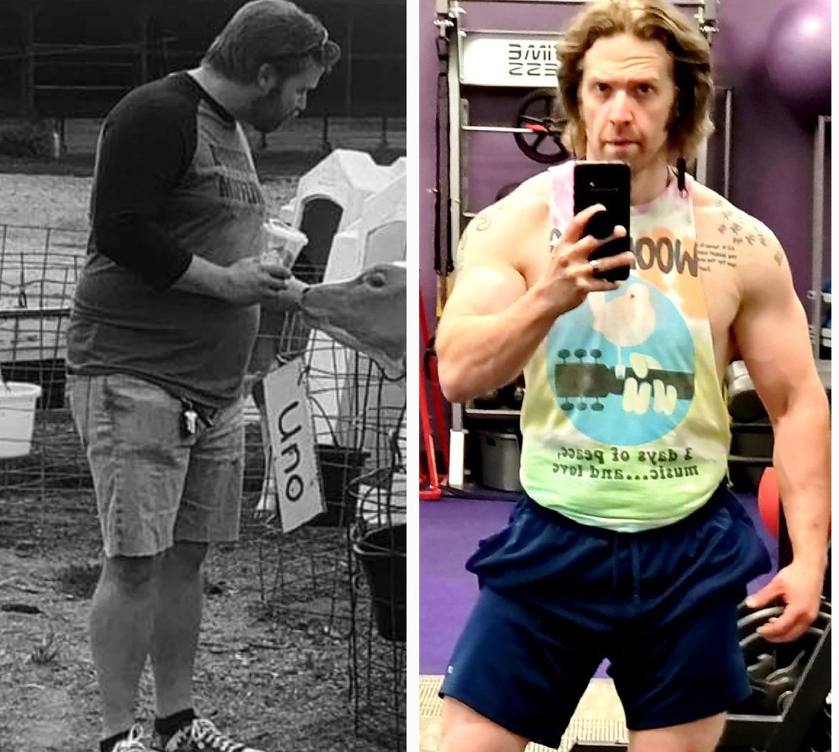 Randum_Syko's tweet photo. Nearly a year ago, this was me on the left. And to quote something @TheRock has said, "The single most powerful thing I can be is to be myself" and that's what I chose... https://t.co/WTawOO6rdb