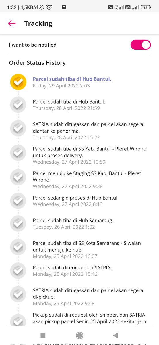 wind_eka's tweet photo. @anteraja_id min...ini gimana paketnya kok stuck, ga jalan2 https://t.co/DmLbOmSfMJ