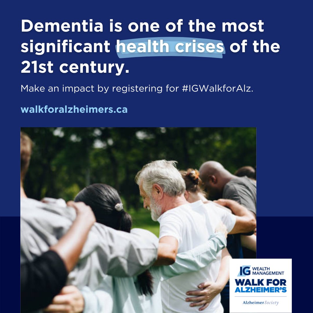 1ASLLG's tweet image. Every three seconds, someone in the world develops dementia and from 2008 to 2038, it is estimated that dementia will cost Ontario $325 billion in healthcare costs. 

We need your help. Join the #IGWalkforAlz today. 

alzgiving.ca/site/TR?pg=ent…