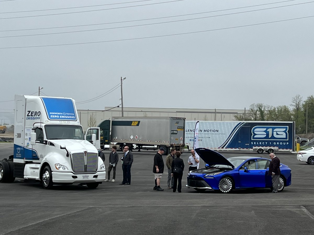 TradePointATL's tweet photo. Imagine a zero emissions future! @TradePointATL
 was proud to partner with @Toyota to showcase and demonstrate @ToyotaMotorCorp's new hydrogen fuel cell heavy truck and vehicles with our @portofbalt and @MDOTNews partners @MDmotorTruck @CCBCMD CDL Training @BaltoMetroCo. https://t.co/cxDM9mNAJ8