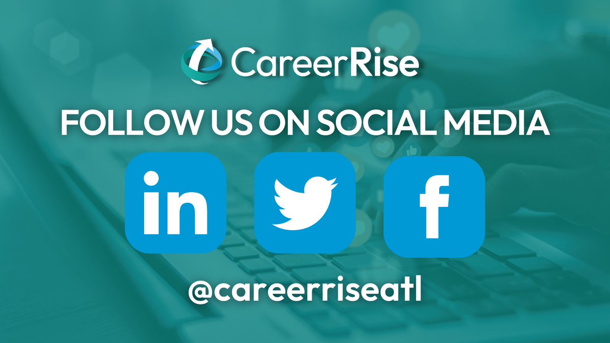 Are you following us on our socials? In addition to Twitter, we are also on LinkedIn and Facebook! Stay connected with us across all our channels.
#CareerRise #FollowUs #Facebook #Twitter #LinkedIn