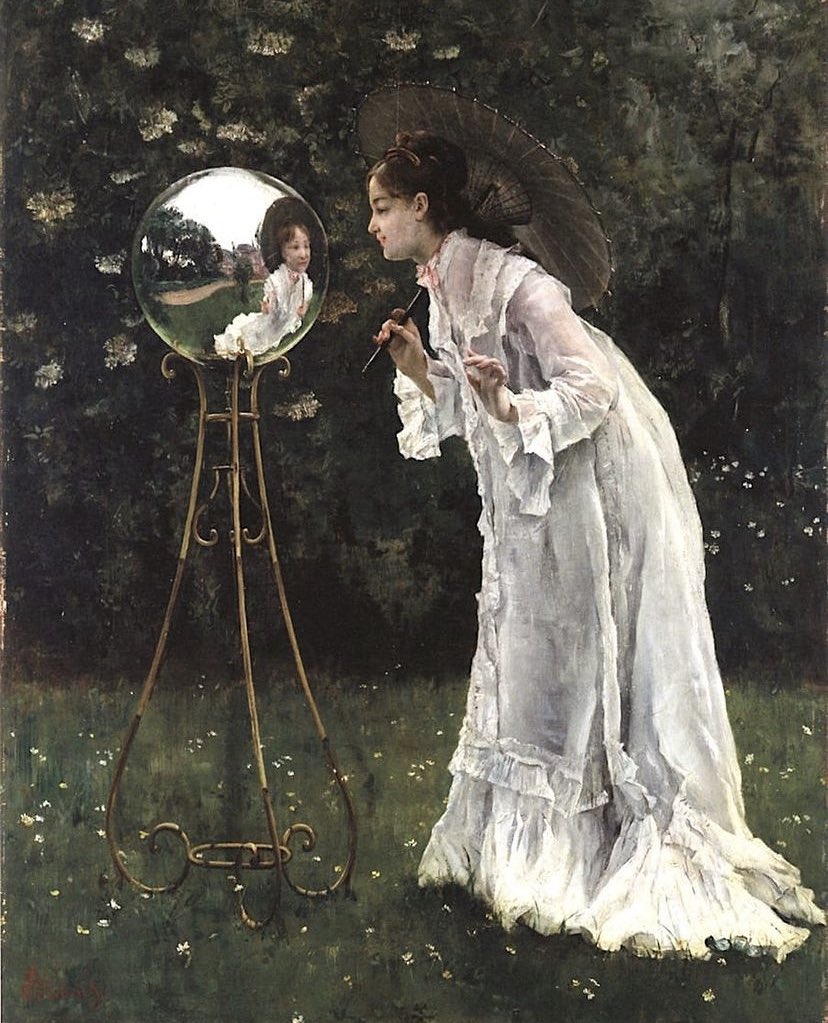 “She looks into her mirror wishing someone could hear her, so loud” - Niall Horan The Silver Ball, 1870 - Alfred Stevens