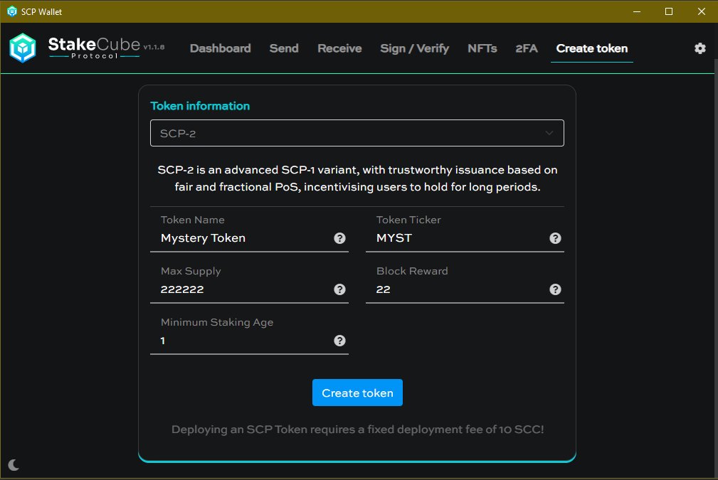 #SCP Wallet makes token creation easy! supporting the emerging world of tokenomics!

At this time it costs only 10 $SCC ($3.25) to create a token that stakes! #SmartChain

Check it out for yourself and download the wallet here!

scpscan.net/download.html