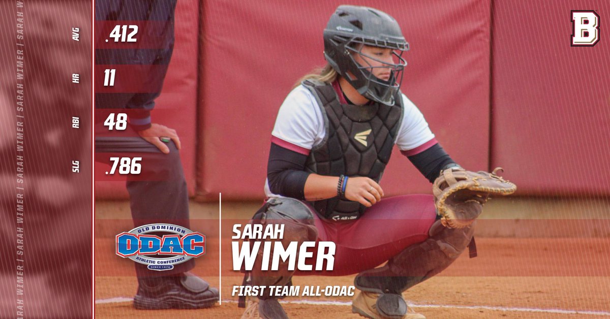 BCAthletics's tweet photo. Standout performances deserve standout accolades!

Congratulations to @Bh2osoftball's Sarah Wimer on being named to the All-ODAC First Team and to Torie Shifflett and Jazmyne Smith on being named to the All-ODAC Second Team 🥎 #BleedCrimson #GoForGold 

🔗 https://t.co/5VSF4joYeF https://t.co/bocRr97SJ8