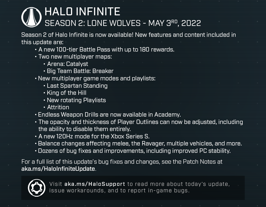 When does Halo Infinite Season 2 end?