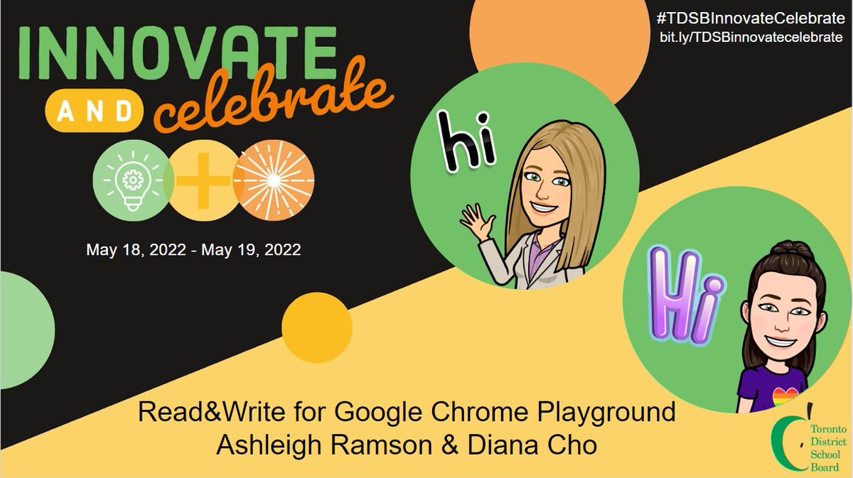 Join @mrs_ramson and I at #TDSBInnovateCelebrate on May 18th @ 3:45-4:15 for a fun Read&Write Playground session! @TDSB_AT