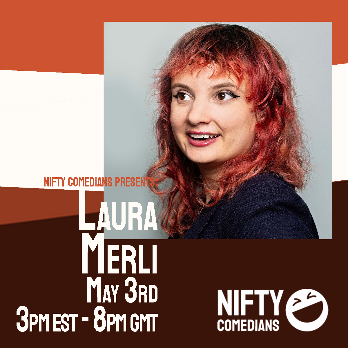 JokeCommunity's tweet photo. 15 minutes until showtime❗

⭐ Laura Merli. Performing at $JOKE/Nifty Comedy Club⭐

Join us in our Comedy Clubs in the Infiniverse!

#comedy #comedyclub #standupcomedy #comedynight #comedyshow #joke #comedian #vr #virtualreality #metaversecomedy #metaverse #crypto #nft https://t.co/ZeY1nyOGzR