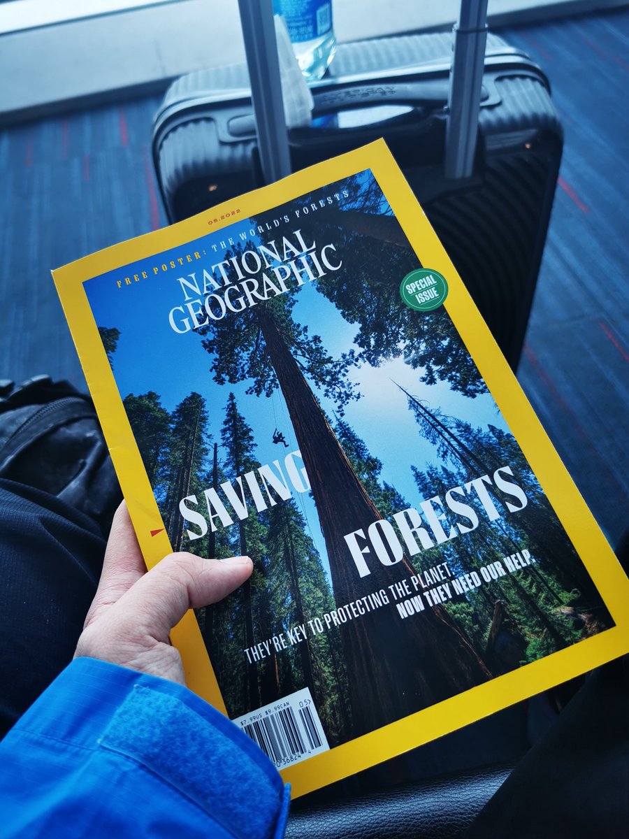 TomAu123's tweet photo. Grabbed a copy of the latest special issue of @NatGeo after traveling >30hrs to JFK. Something to read for my next flight 🛫 #SavingForests 🌳🌲 https://t.co/NhsfZz8drg