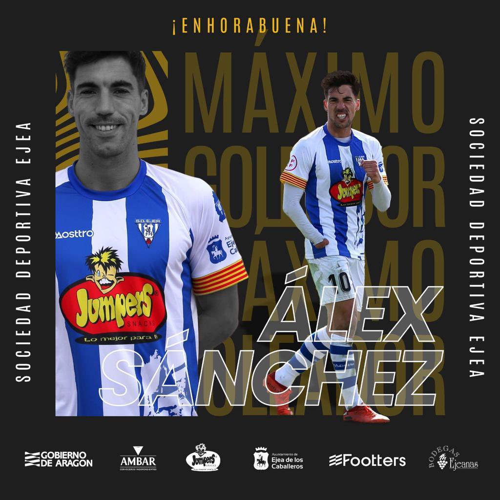 Álex Sánchez on Twitter: "Orgulloso de haber podido llegar a ser el máximo  goleador de la historia de la @SDEjeaOficial en categoría nacional 🎯 .  Gracias a todos por ayudarme a conseguirlo