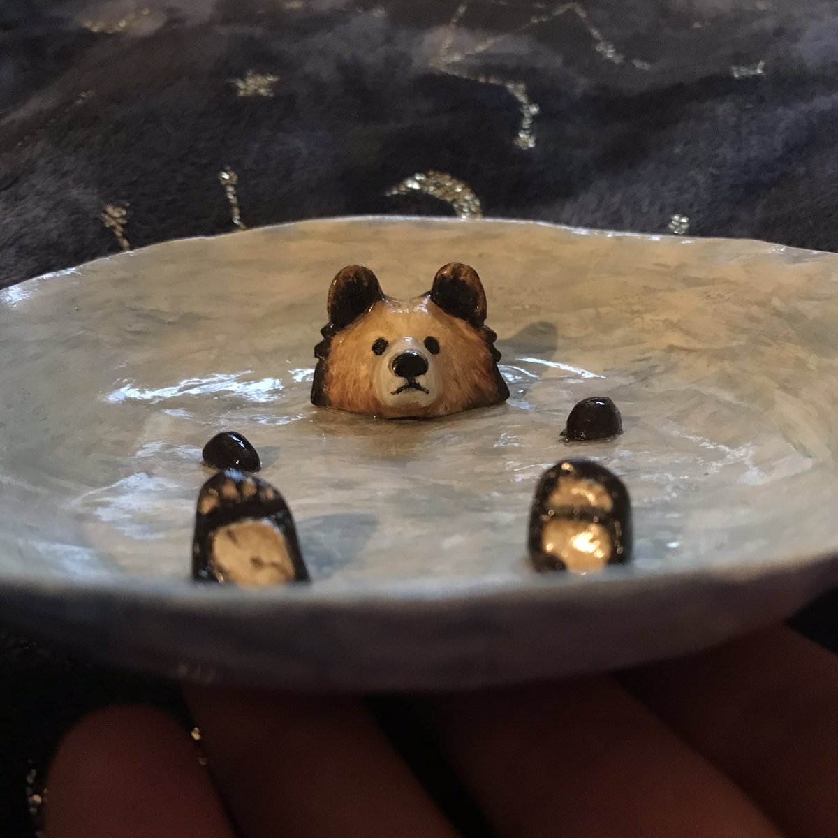 whyhazelwhy's tweet photo. He’s in the soup!!💕 https://t.co/qpbJ1sLC5w