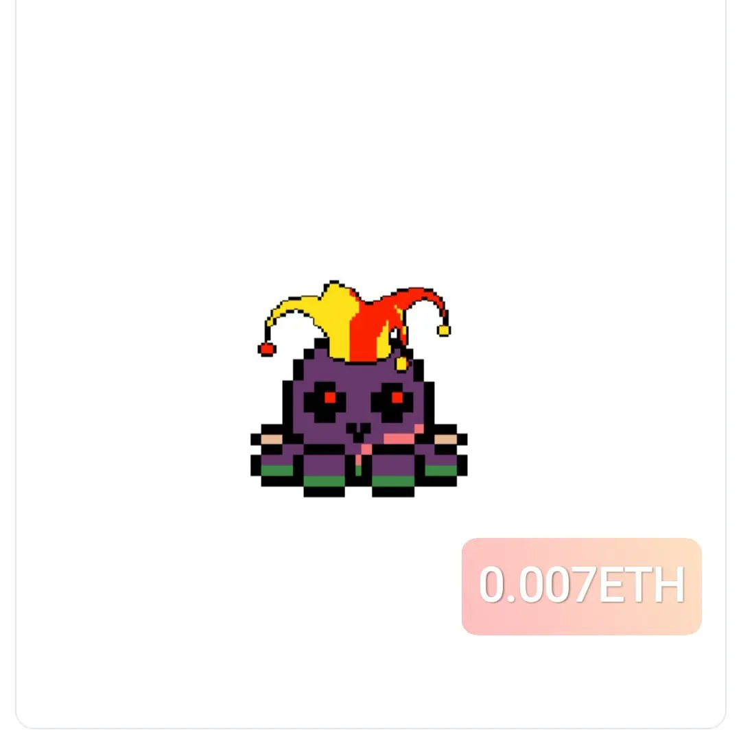 OctopusPacific's tweet photo. Choose the one you like🐙♥️✅

Available at OPENSEA🚀🔥:
0.003eth
0.005eth
0.007eth

https://t.co/PvrlBDG1rG

#nft #nftart #nftcollector #nftcollectible #pixelart  #nftcommunity #nftsstories #nftartist #nftdrop #raritytool #nftcalendar #opensea #rarenft #nftlaunch #nftgallery https://t.co/Cm0eEF8o8c