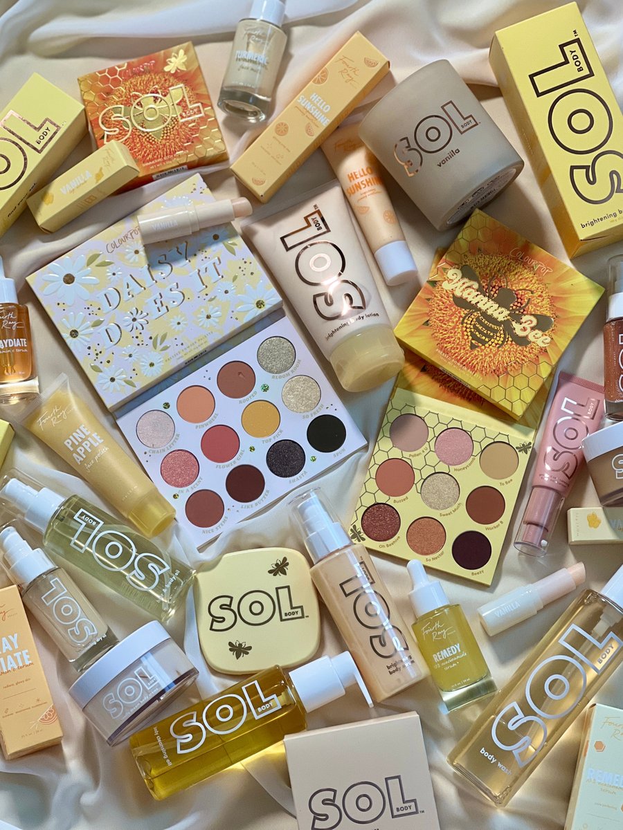 #SURPRISEGIVEAWAY
Happy May!! 💐 Time to stock up on some SOL goodies for that Summer bod!☀️ To celebrate our brightening body lotion launch✨ , we’re giving away our NEW body lotion &amp; a $150 colourpop.com e-gift card to TWO lucky winners!!💛