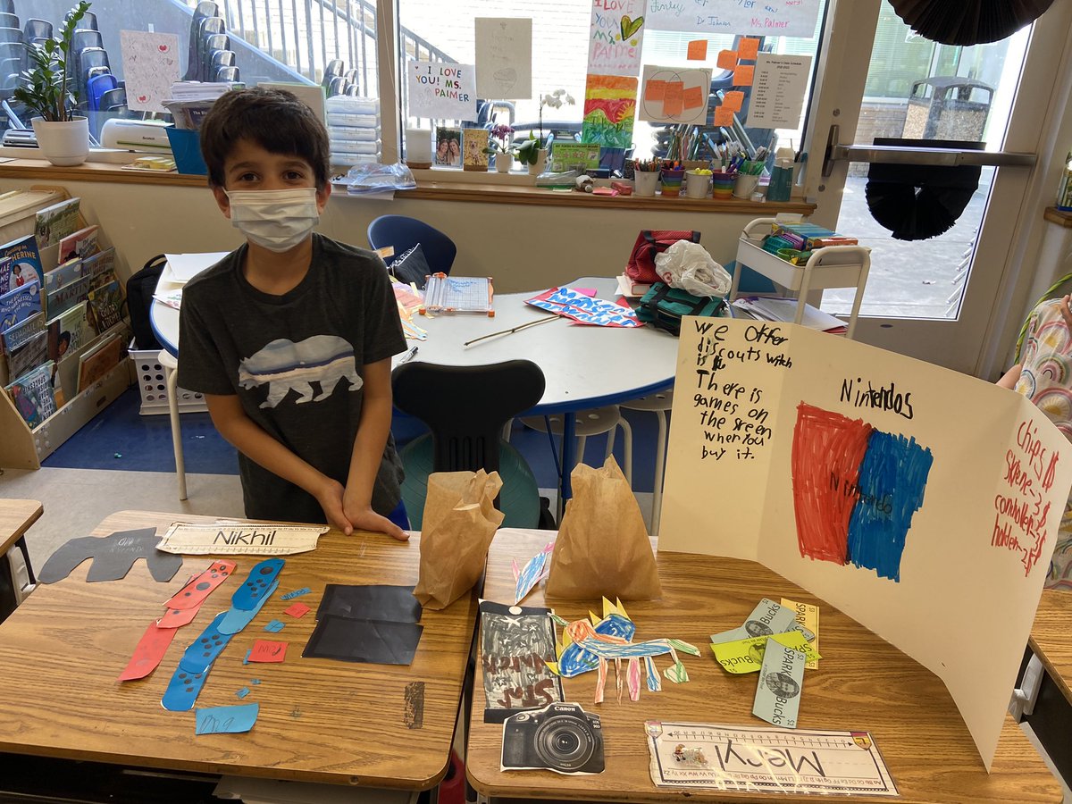 mrsdouglasatl's tweet photo. We wrapped up our economics unit with our Big City project! Students developed a good or service to sell, wrote and produced commercials, and had to manage their SPARK bucks to spend & save. It was a blast! #STEMifySPARK @STEMbieda @sarapruett5 https://t.co/qNtxrrezpd