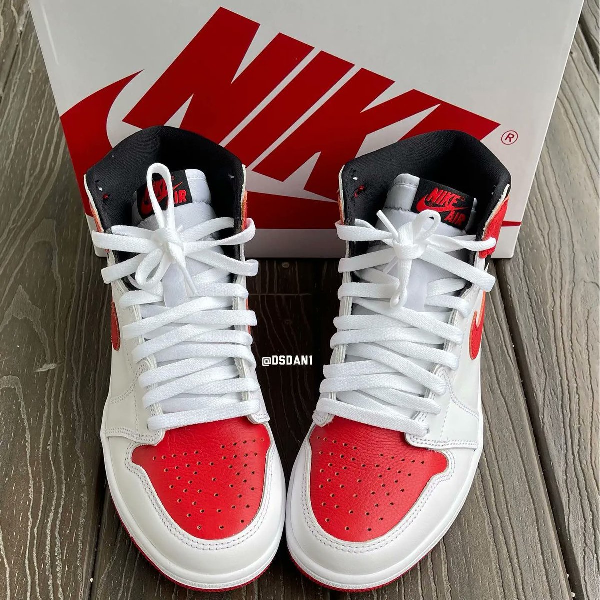 JustFreshKicks's tweet photo. Air Jordan 1 High OG "Heritage" Releases This Month ❤️ https://t.co/YaavleMiKU https://t.co/s6pBj7Srim