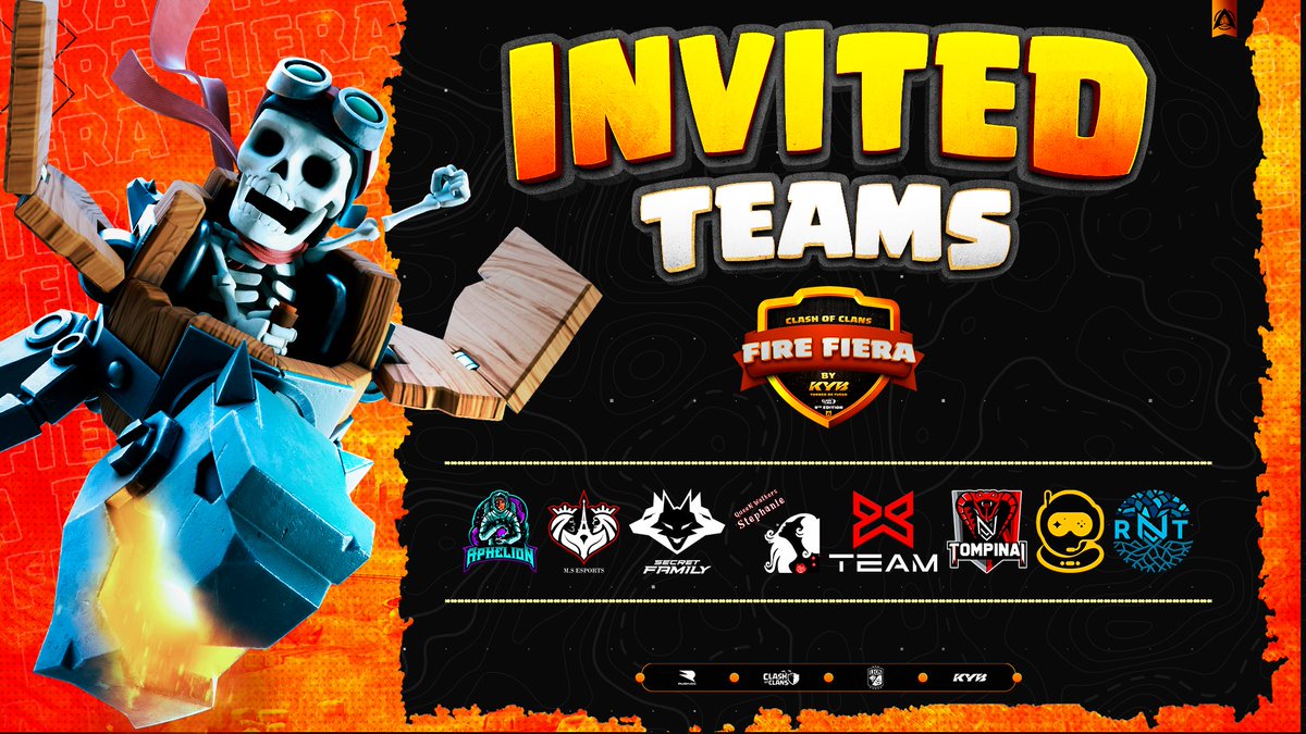 shioNwu's tweet photo. ¡Bienvenidos!🤩
#ClashOfClans
Me complace anunciar a los últimos 8 equipos invitados a @FireFiera🔥
@APHeSports
@MS_EsportsCOC
@SecretFamilyOP
@QW_coc
@XTeamESport
@TompinaiEmpire
@SpaceStationCOC
@RadikonVNT
Podrás seguir toda la acción aquí🔽
https://t.co/mmfSvhEOGl https://t.co/KS8Hp1pony