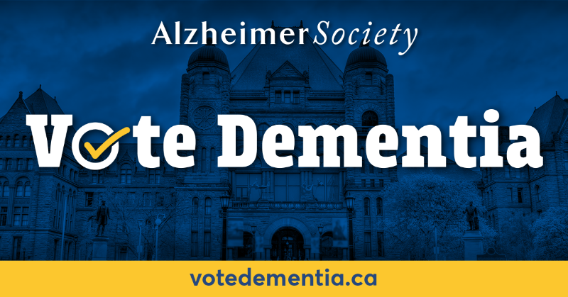 AlzheimerOnt's tweet photo. We need a new Dementia Strategy in Ontario. Find out how you can #VoteDementia on June 2nd &amp; learn about our plan to fix dementia care.