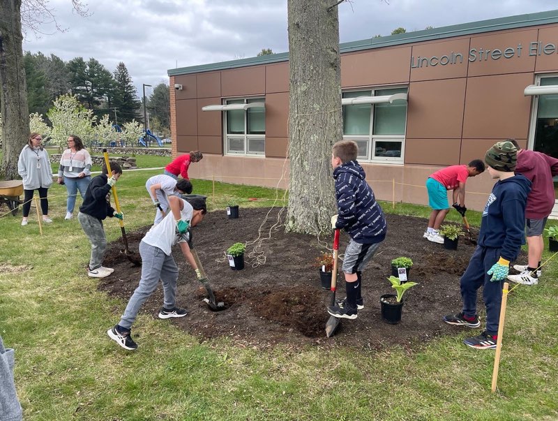 A busy day in the newly designed <a href="/LSSNorthboro/">LSS Northborough</a> garden‼️🌻🌼🌷⚘️🌹🌺🌿🌾