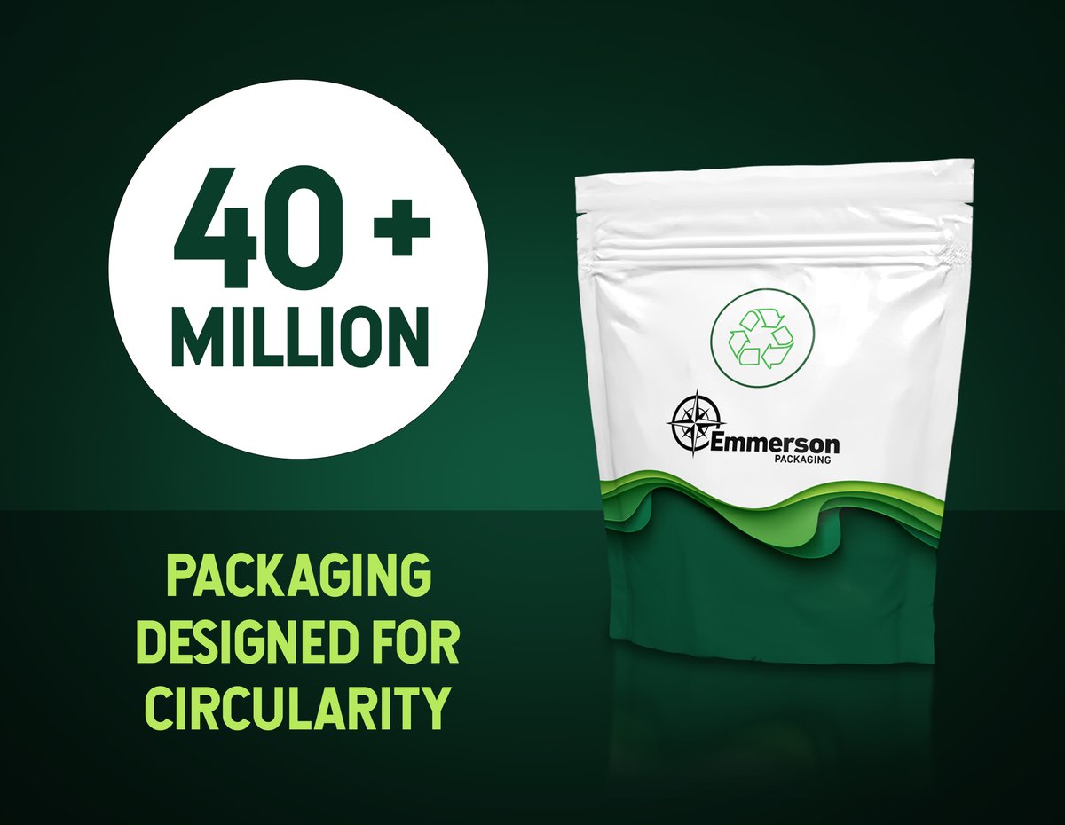 EmmersonPkging's tweet photo. Today we have reached a significant milestone and invite you to join us in celebrating OVER 40 MILLION PREMIUM, HIGH-PERFORMANCE, RECYCLE-READY STAND-UP POUCHES COMMERCIALLY PRODUCED. https://t.co/ikrcD9mQFh