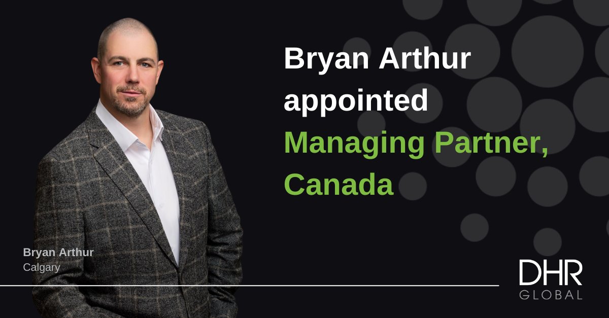 We’re pleased to share that Bryan Arthur has been promoted to Managing Partner, Canada. Leading DHR’s Calgary operations since 2016, he will drive growth by strengthening existing markets plus expanding into new. bit.ly/bryanarthur #executivesearch #leadership