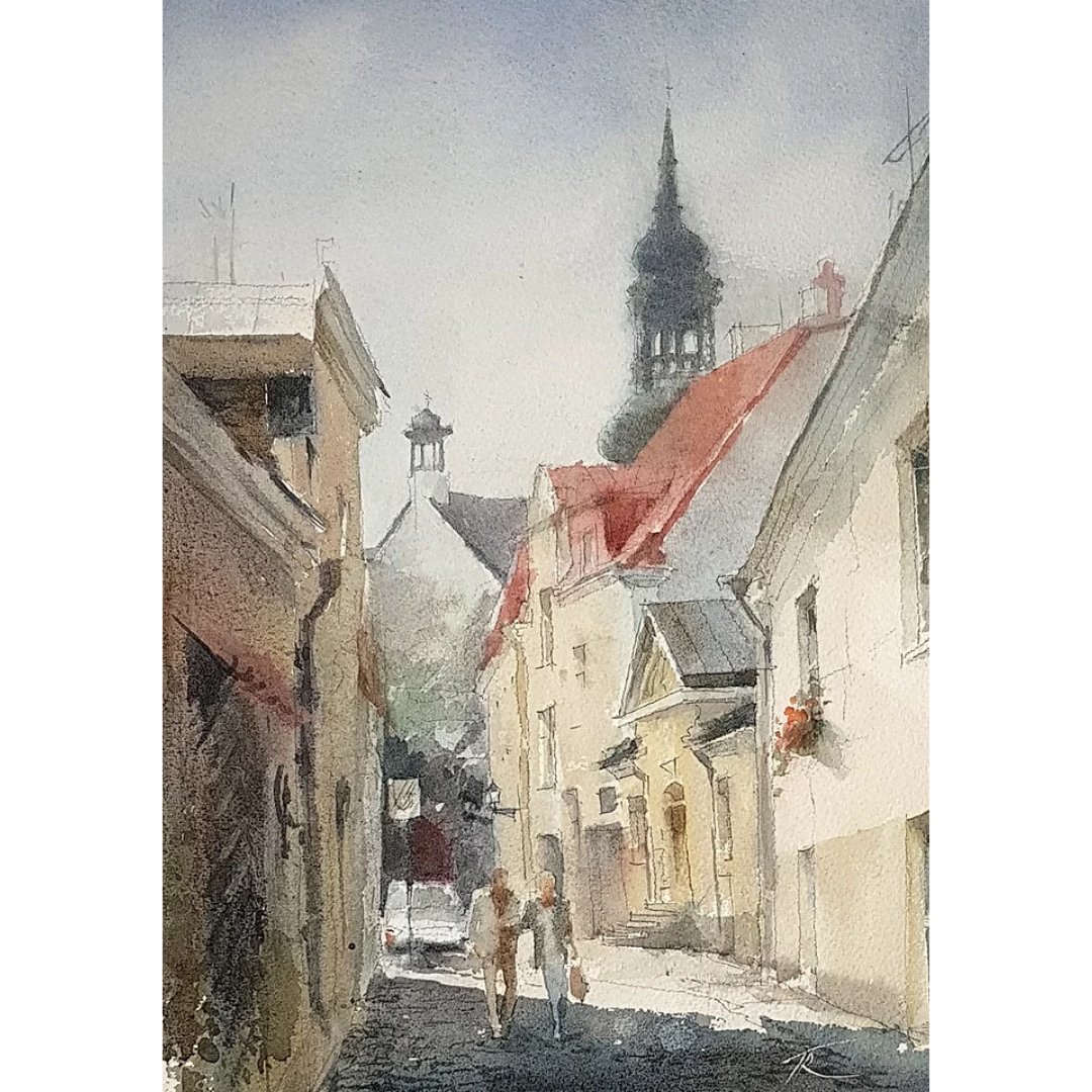 Rita Talalaeva (1965 #Estonia #Artist)
#Artworks #Called #Kuresaare (#Island) and #spring 
#Watercolour on paper