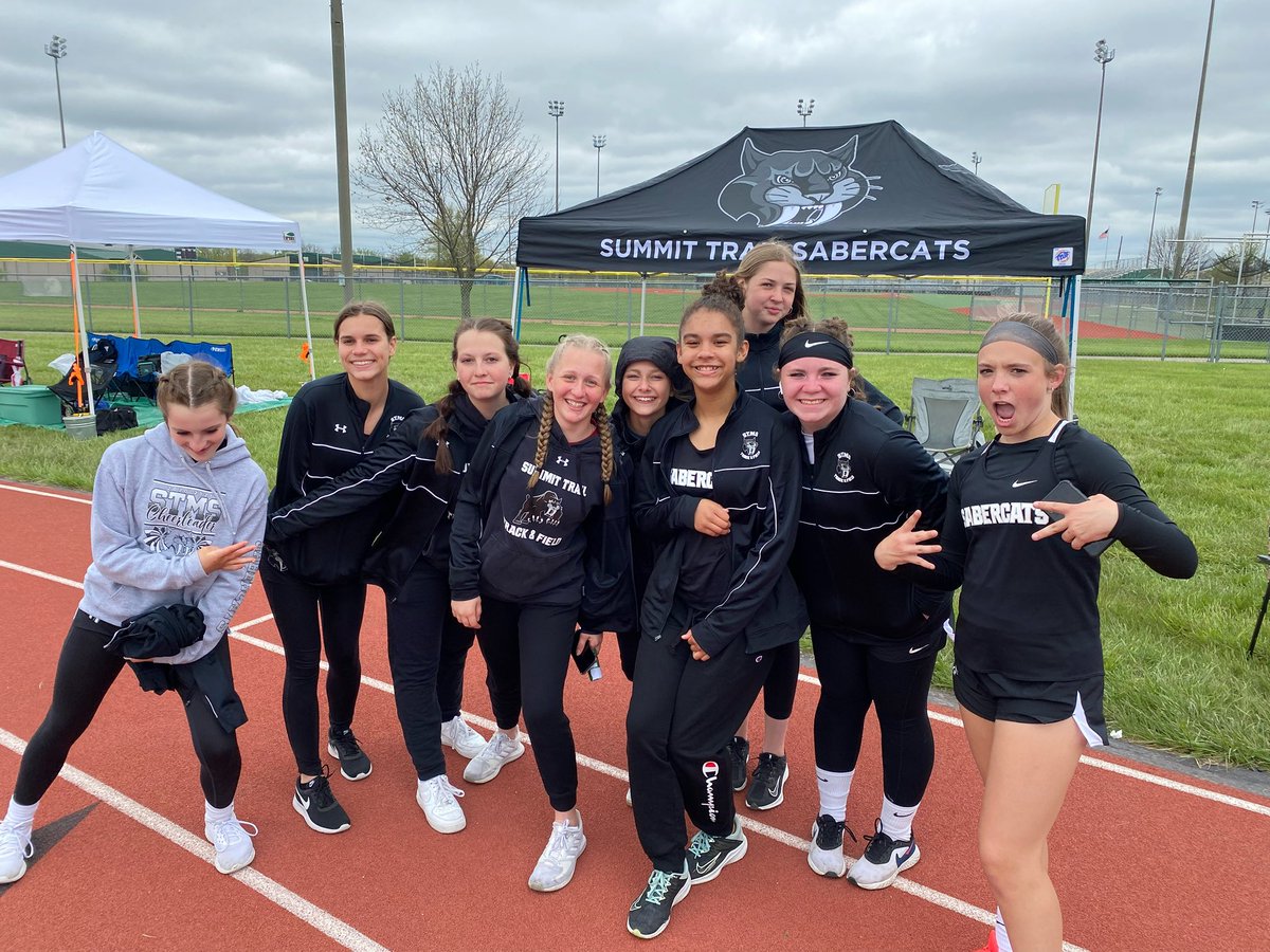sabercattrack's tweet photo. What a great City Meet our Sabercats had today!! We are so proud of all our athletes!! Lots of PR’s, placements and teamwork!! Cannot wait to celebrate them and all they did this season! 🎉🖤🎉 #sabercatstrong @_STMS233 @pebubba @kchilgenkamp @eric_falls https://t.co/JrhpjObOhq