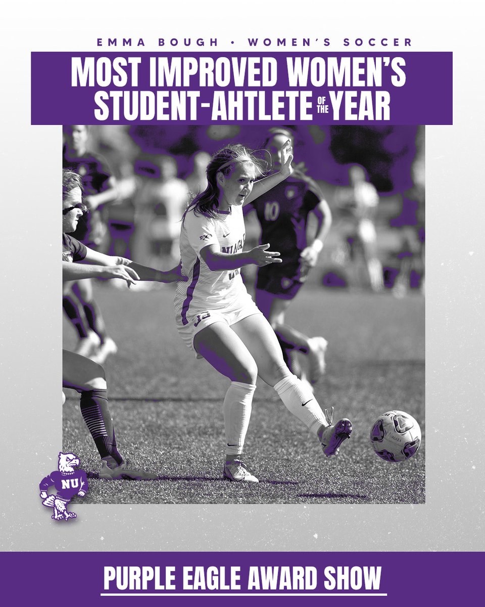 NUPurpleEagles's tweet photo. The Women's Team Most Improved Award goes to Emma Bough of @NiagaraWSOC!

#EaglesTakeFlight https://t.co/4AI06VHAaX