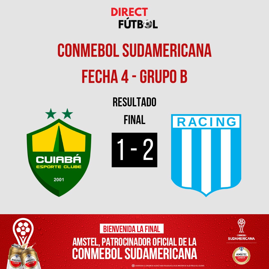 directfutbolec's tweet photo. Victoria de la "Academia" ⚪🔵 a domicilio
#Cuiba 1 - 2 #Racing
#Sudamericana.
#AmstelEcuador. Fecha 4 https://t.co/EgcXgPwTOq