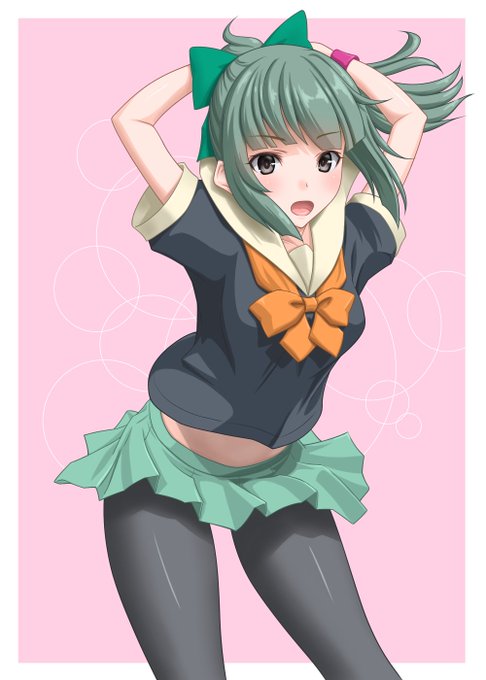 #みどりの日なので緑色の画像貼る
緑髪😃 