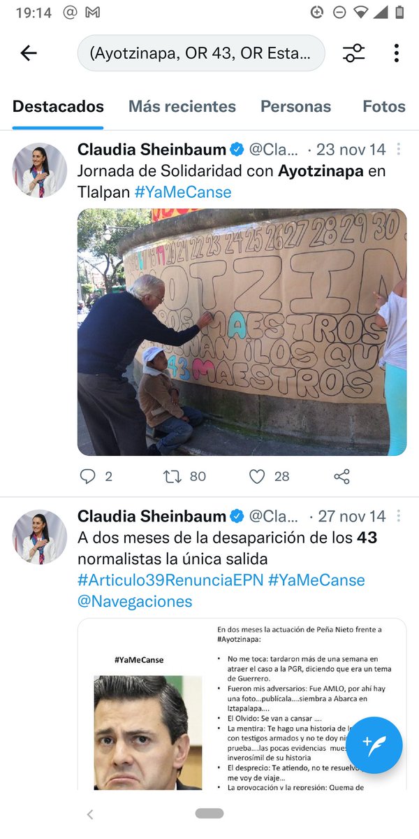 Arouet_V's tweet photo. Claudia Sheinbaum @Claudiashein acusa a @AccionNacional de lucrar con las víctimas de la L12. No tiene vergüenza: ella lucró con los 43. Hay decenas de tuits para muestra bastan dos: https://t.co/5ATmZS3RHy