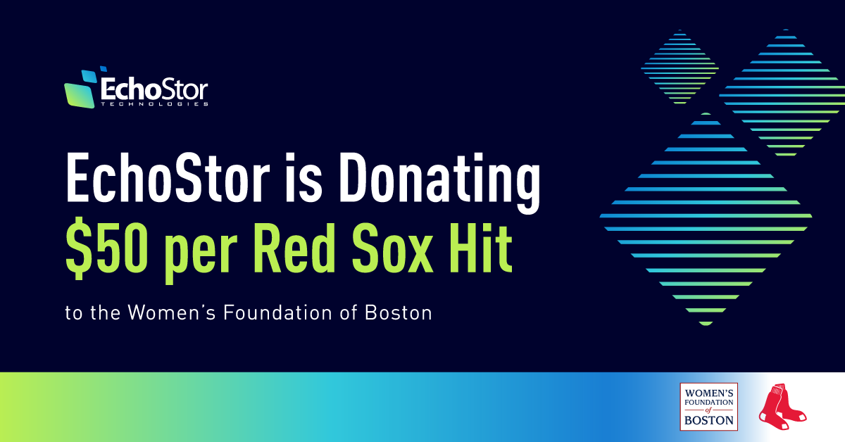 This month, <a href="/EchoStor/">EchoStor Tech.</a> will donate $50 to @WFBoston for every Red Sox hit. @EchoDooley
