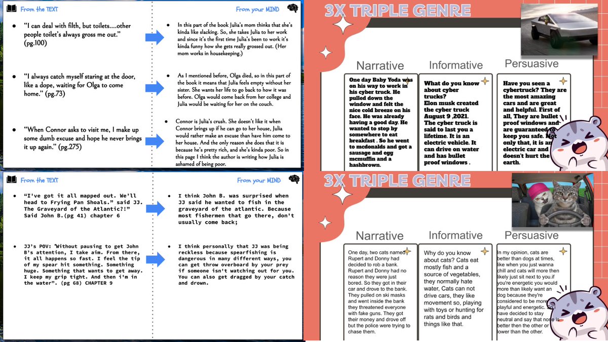 Lit circles are keeping a Double Entry Diary from #emc2learning along with #gameofquotes back in full swing! Ss are loving the #3Xgenre challenge, fun template share @DrJenMcWhorter (inspired by @Ms_Woz)! #education  #edtech @jcorippo #eduprotocols