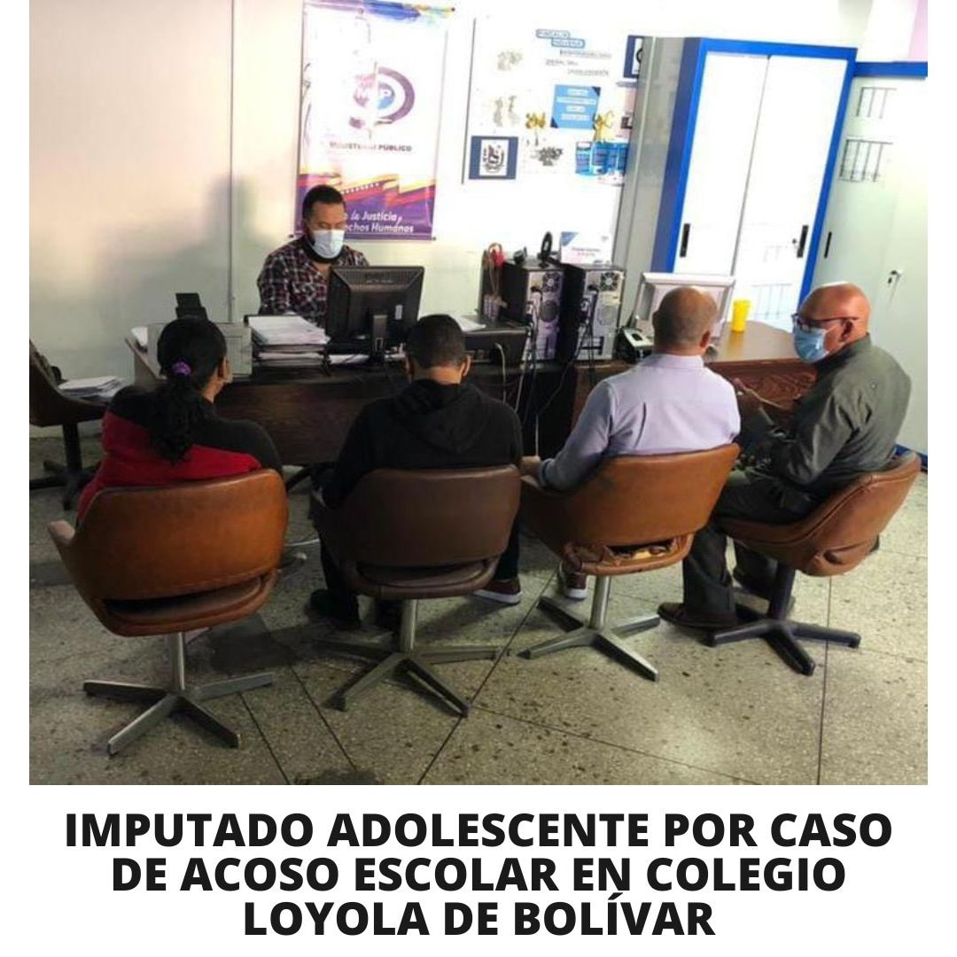 TarekWiliamSaab's tweet image. #HOY fue #imputado por la  #Fiscalía Novena de Bolívar, el adolescente: Carlos Eduardo Rodríguez por el #delito de Lesiones Personales en razón de los hechos relacionados con acoso y violencia escolar ocurrida en el Colegio Loyola #JUSTICIA