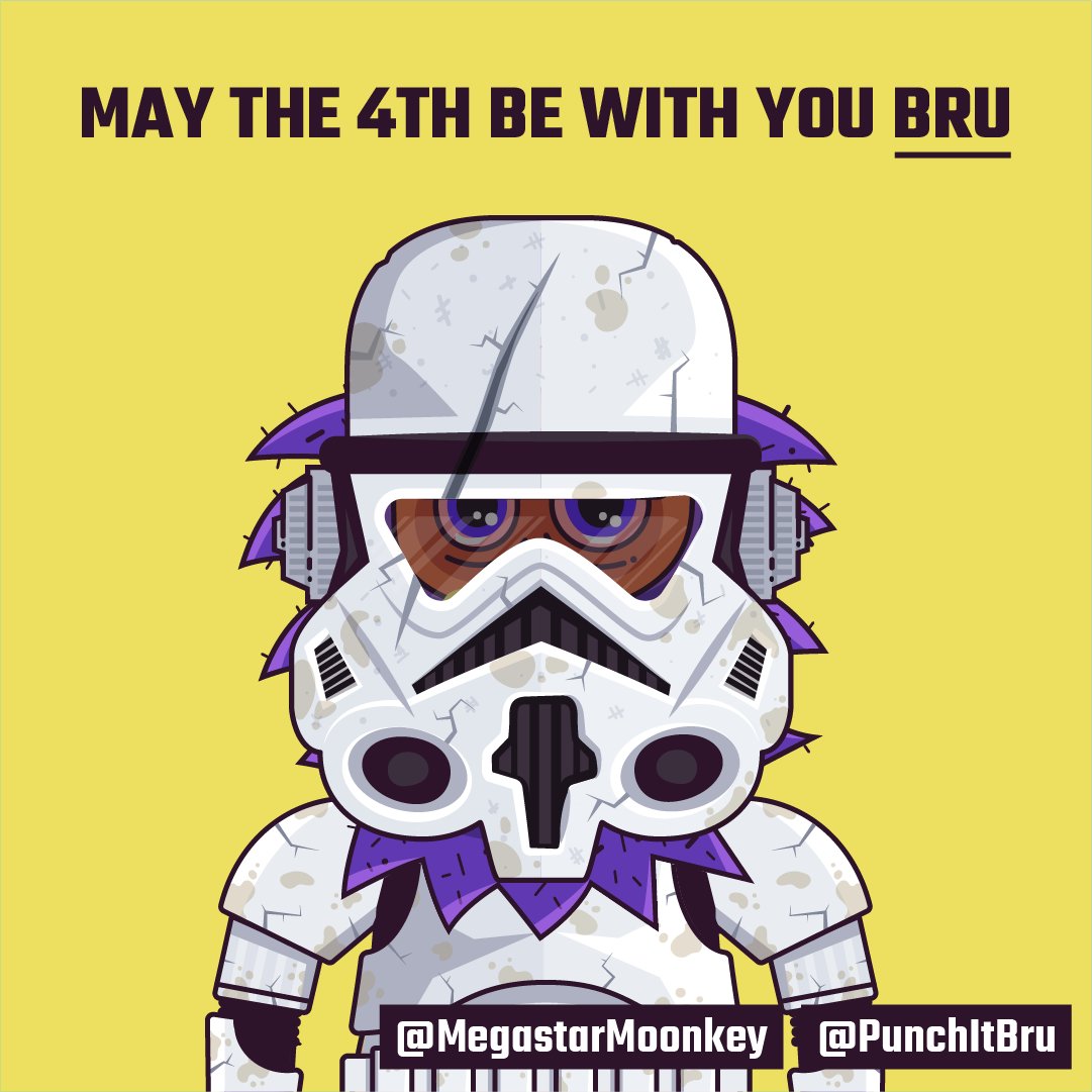 MegastarMoonkey's tweet photo. May the 4th be with you BRU's and BRUdettes 🐵✨🌟✨

#PunchItBru #RetroGame #Web3 #StarWars #StarWarsDay #StarWarsCelebration https://t.co/Jr1y5bnPF5