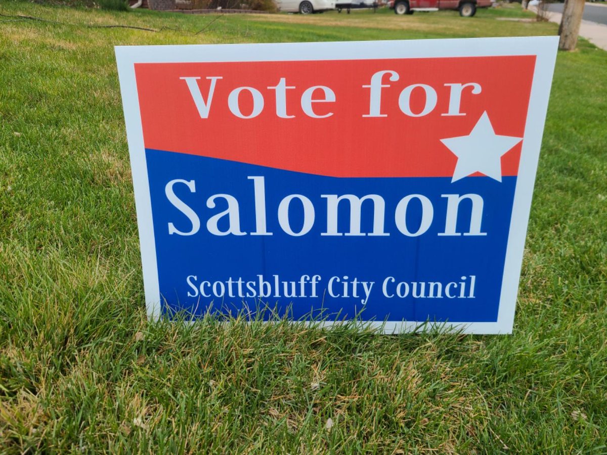 MrPaulNorth's tweet photo. One week to go before the election. I encourage everyone who can vote in the Scottsbluff city council election to vote for Matt Salomon for city councilor. https://t.co/pJFSdfnZqm