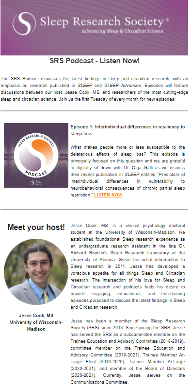 Jesse Cook (@sleepandsports) on Twitter photo Sleep and Circadian Community!
First episode of the Sleep Research Society (<a href="/ResearchSleep/">Sleep Research Society</a>) Podcast is officially available through spotify, podbean, Amazon Music/Audible, PlayerFM, & Samsung, w/ intention to be on other platforms soon.
<a href="/rebeccasrobbins/">Dr. Rebecca Robbins (PhD)</a> <a href="/drkatnaps/">Katherine Duggan, PhD</a> @ShamekaFNP Sleep and Circadian Community!
First episode of the Sleep Research Society (<a href="/ResearchSleep/">Sleep Research Society</a>) Podcast is officially available through spotify, podbean, Amazon Music/Audible, PlayerFM, & Samsung, w/ intention to be on other platforms soon.
<a href="/rebeccasrobbins/">Dr. Rebecca Robbins (PhD)</a> <a href="/drkatnaps/">Katherine Duggan, PhD</a> @ShamekaFNP