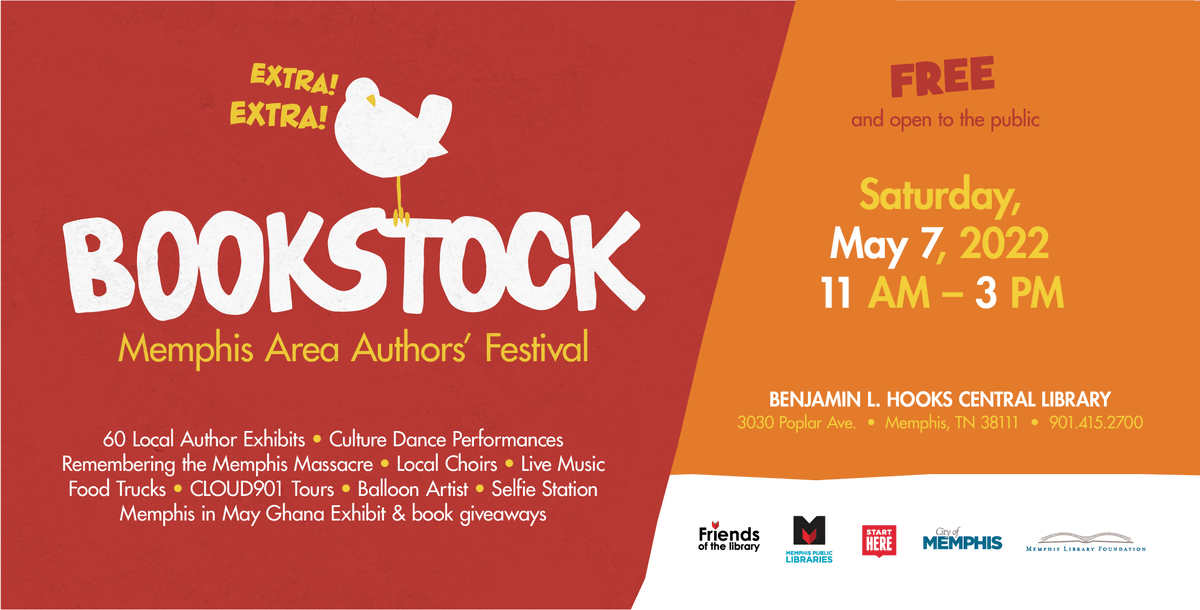 Join us for Bookstock Festival at the Benjamin L. Hooks Library this Saturday, May 7th.