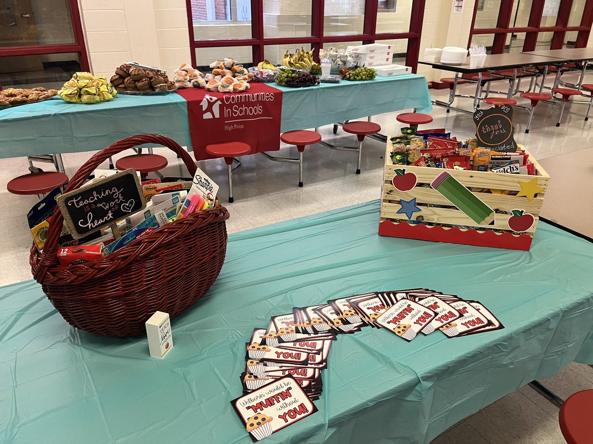 mrDcantey's tweet photo. Day 1 and Day 2 of Teacher Appreciation week.  We love our staff.  Pencil case wireless charger, book, breakfast and lunch. @SWSavage @Welborn_Academy #Welbornstrong https://t.co/BbqB1BHMpB