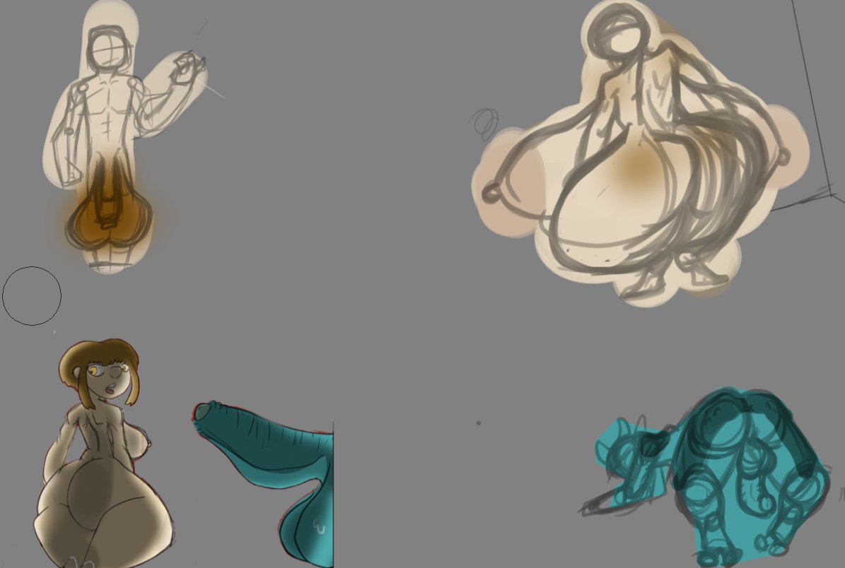 Hey there folks sorry about the long absence. Here's some wips for something i did, enjoy.
#wip #nsfw