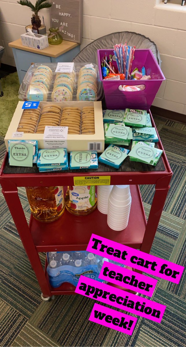 Denise_Short3's tweet photo. Happy Teacher Appreciation Week!! Treat cart delivered door to door and pizza for lunch 💕 #PSCpantherpride https://t.co/eMAq3QGmoi