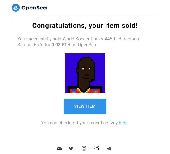 SAMUEL ETO'O, LEGEND, just SOLD for 0.03 ETH, Dont miss you chance and get your punk now at floor price of 0.03 ETH.

#worlsoccerpunks #FIFA #Barcelona #samueletoo #punks