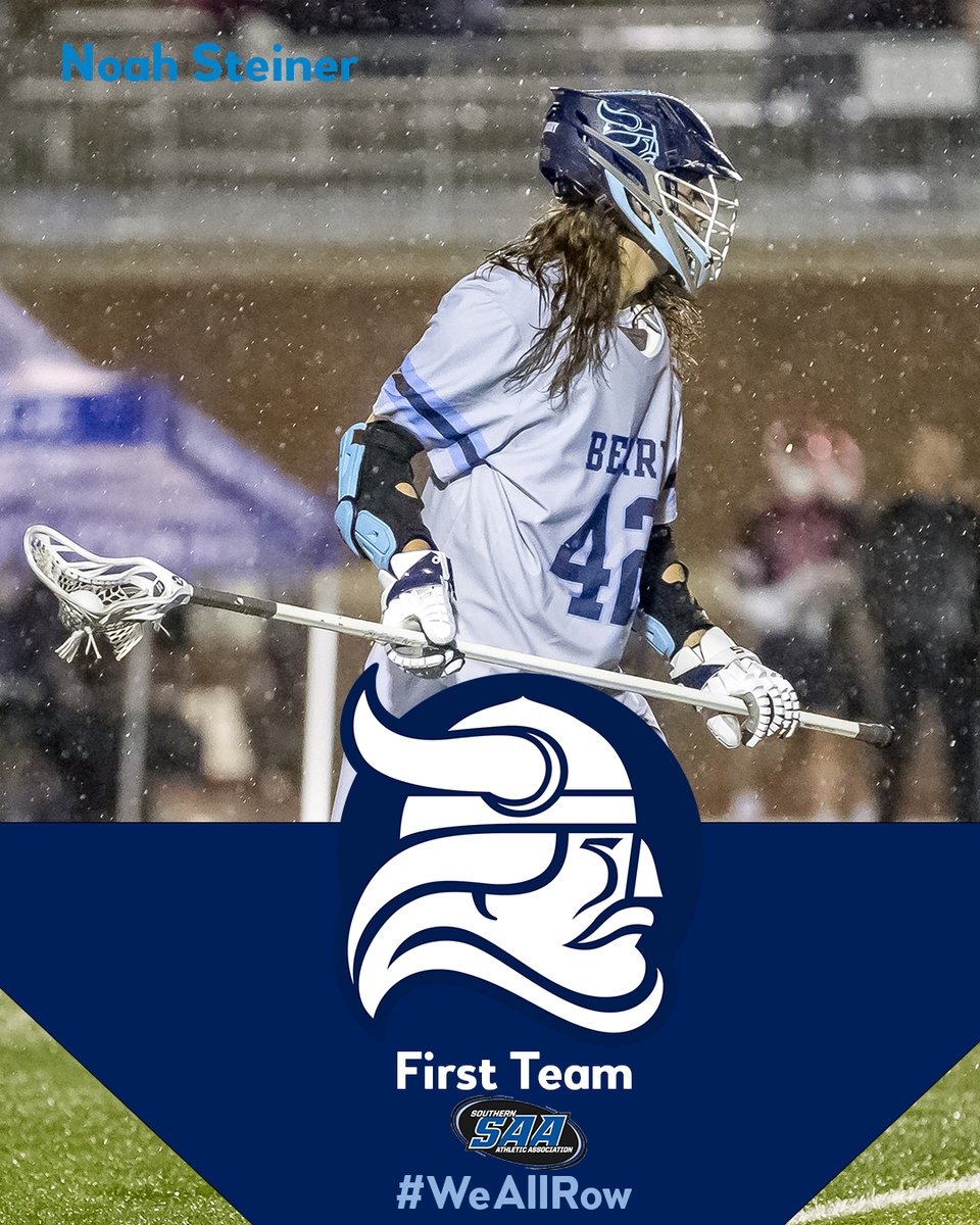 FOUR <a href="/BerryMLax/">Berry Men's Lacrosse</a> players earn All-SAA honors, with Noah Steiner and Tyler Banfield earning First Team nods! #WeAllRow