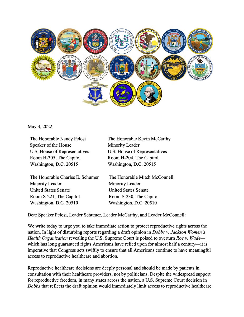 GovEvers's tweet image. BREAKING: Today, I’m leading a coalition of 17 governors to call on Congress to immediately protect access to abortion and reproductive rights. We cannot wait for #SCOTUS to overturn #RoeVWade. We need action now, and we need to pass the #WHPA. Read our full letter here ⬇️