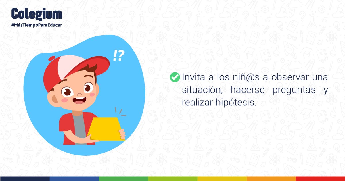 colegium's tweet photo. El desarrollo metacognitivo es fundamental para el crecimiento de los niños y niñas preescolares...👦🏻👧🧒🏽👶🏻 ¿Cómo impulsarlo? 🤷🏻‍♀️ 
A continuación, te dejamos algunas ideas.👇🤓 

​#educación #MásTiempoParaEducar #educacion #parvulos #metacognicion #colegio #escuela #tipseducación https://t.co/nSHCLEfgQP