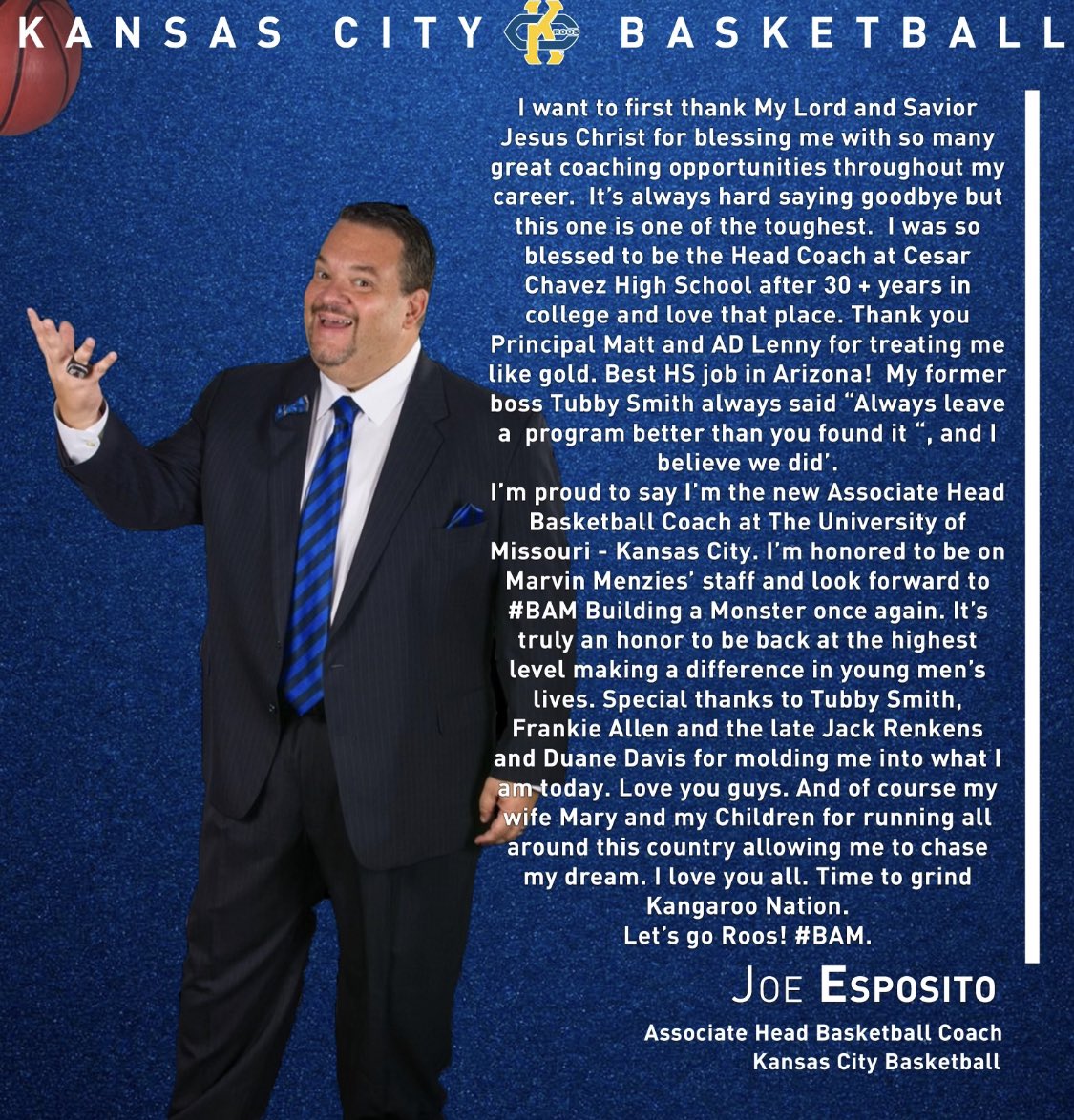 Coach Joe Esposito tweet media