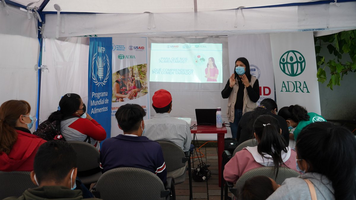 #Quito | #ADRA gracias al financiamiento de <a href="/USAIDSavesLives/">USAID's Bureau for Humanitarian Assistance</a> y el apoyo de <a href="/WFP_Ecuador/">WFP Ecuador (Programa Mundial de Alimentos)</a>, realizó capacitaciones a grupos familiares, fortaleciendo temas de alimentación saludable y nutrición, además de violencia de género. Estas charlas se realizan también en #Tulcán y #Cayambe.