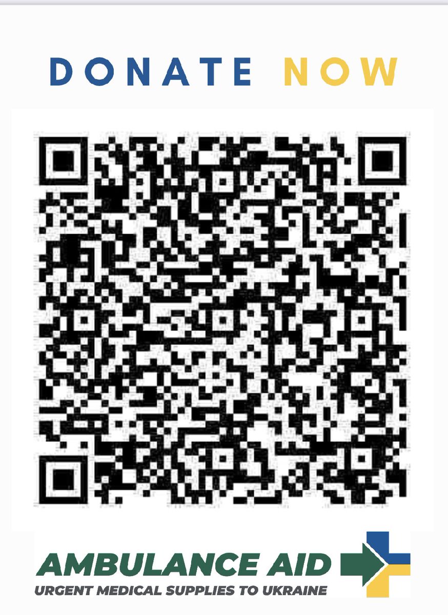 AmbulanceAidLtd's tweet photo. It’s so simple! Just share our QR code to help secure further ambulances to take medical aid to #Ukraine. We need to keep the supplies getting to the medical units with the help of @MedicAidUkraine #makeadifferenceua https://t.co/GVKJfsKCqz